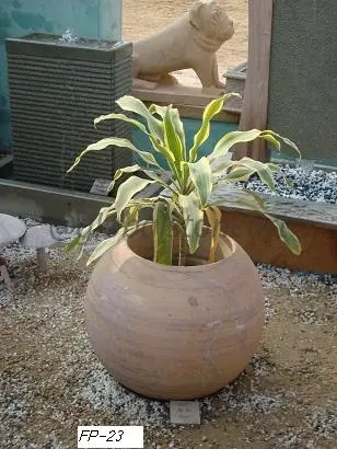 Smooth Round Sandstone Pot (FP-23) for Garden