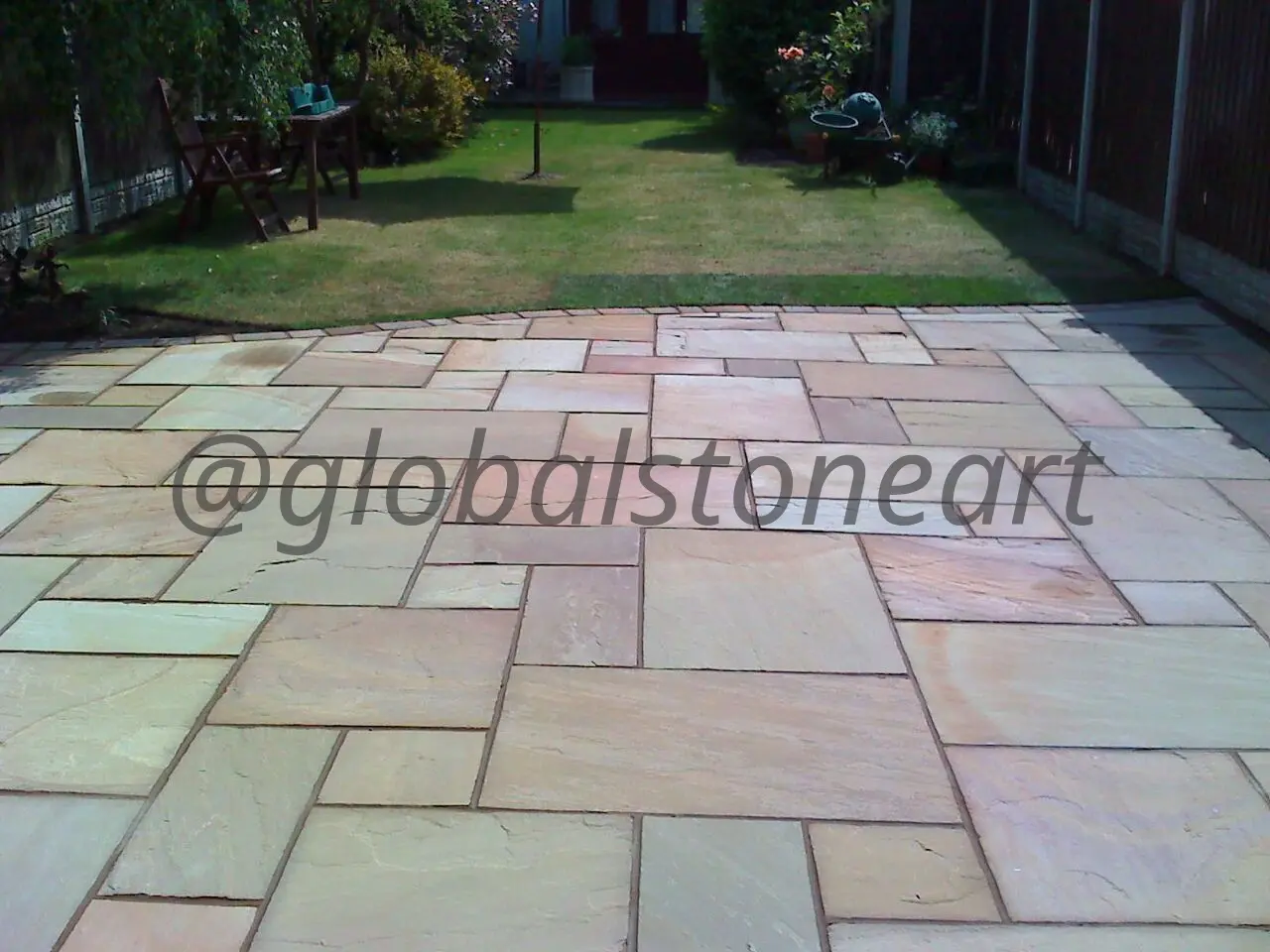 Raj Green Sandstone Paving for Garden Courtyard