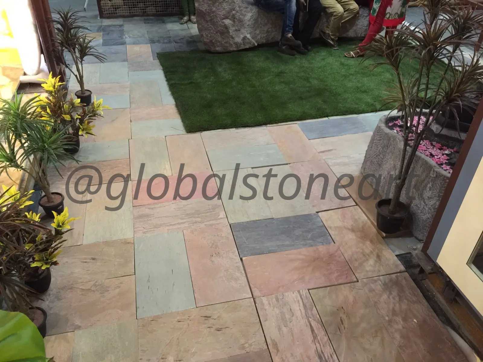 Multicolour Sandstone Plank Paving for Balcony Garden
