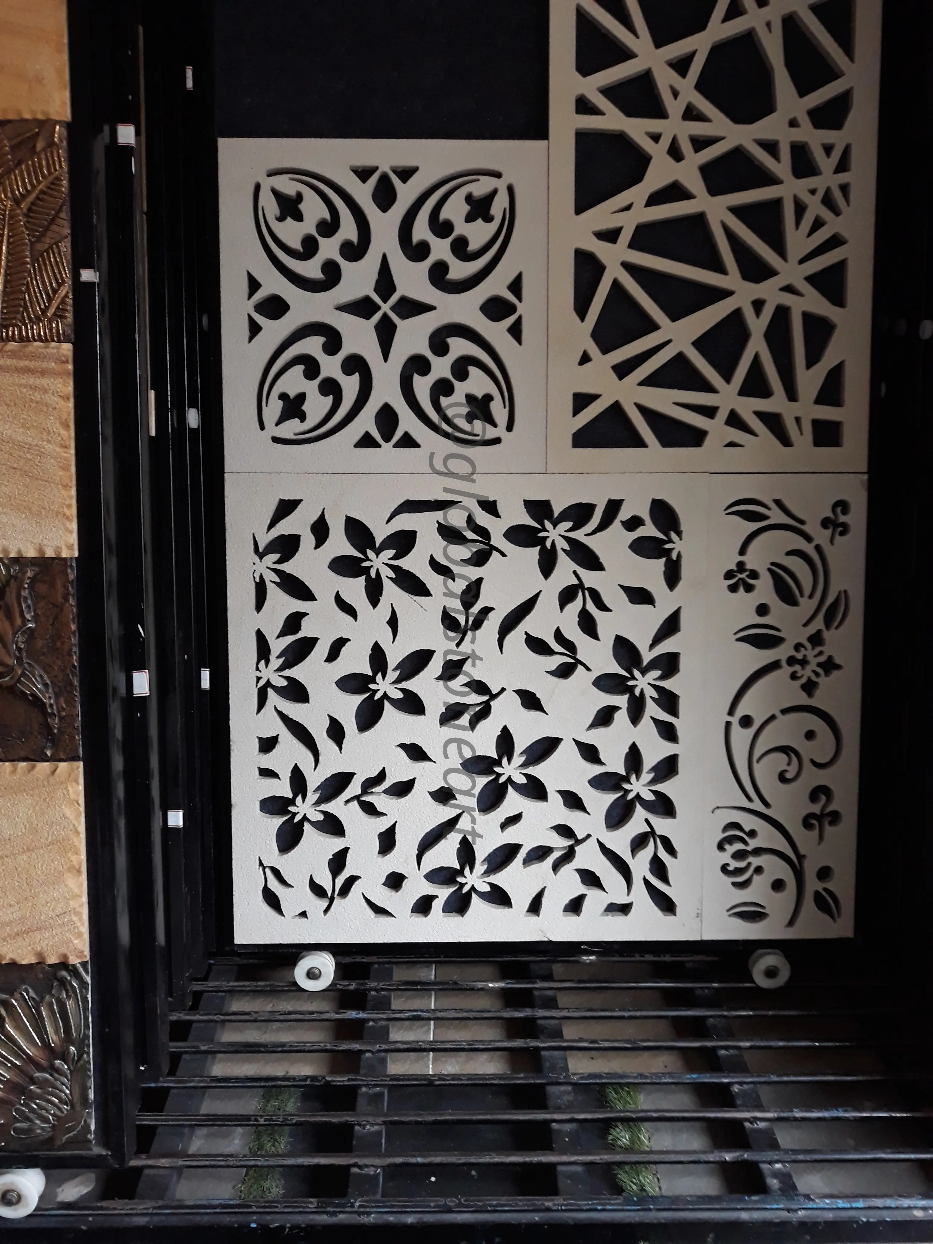 Mixed Floral & Geometric Stone Jali Panel Collection