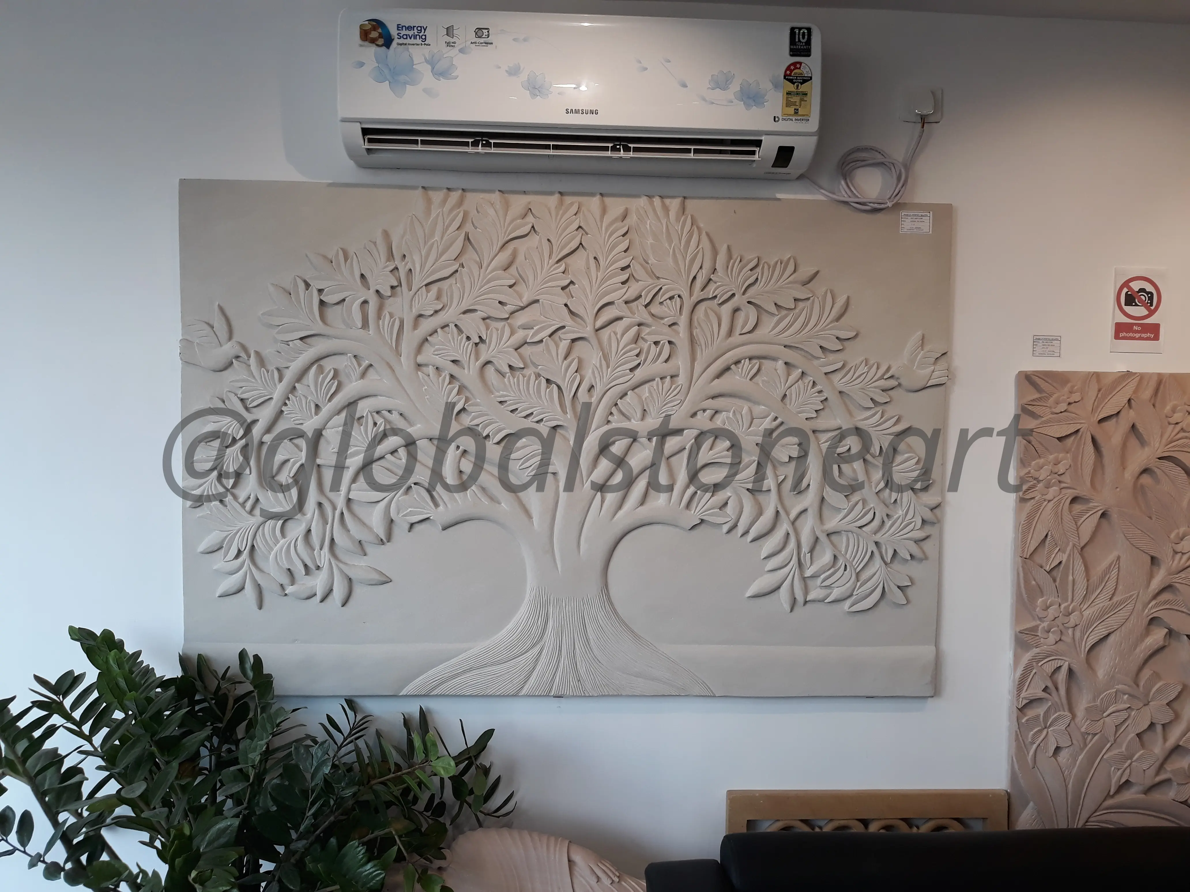 Tree of Life Sandstone Wall Mural for Living Room