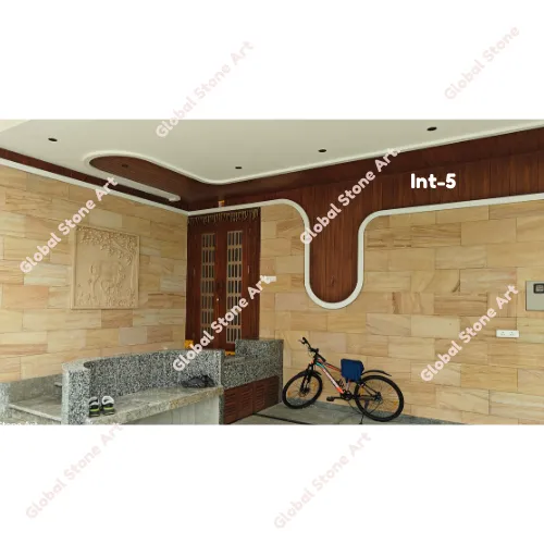 Sandstone Strip Wall Cladding for Foyer & Reception Interiors